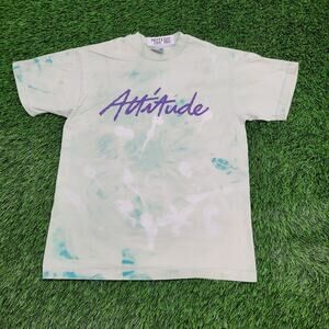 Vintage Attitude Shirt Womens Medium 19x24 Spellout Script